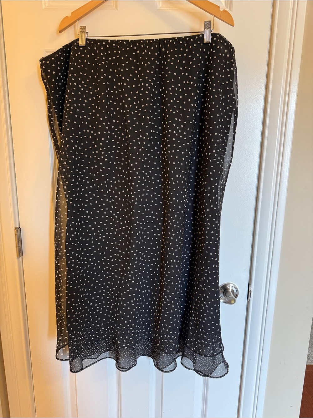 Cato Black Maxi Dress with White Polka Dots